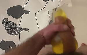 Filling a condom with piss and jacking myself off in it, misunderstanding cum