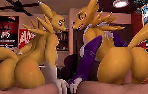 Renamon With an increment of Taomon [PawsSFM]