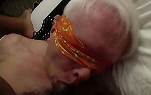 Horny Ancient Amputee Old man Gets Blindfolded With Rough Mouth Fucking - Part 2