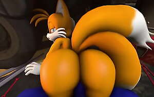Tails riding Sonic's Fat Cock