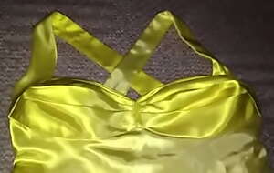 Yellow and White Ombre Satin Homecoming Garments