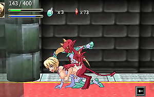 Lovely blonde girl having sex round monsters men in L d of defeat anime gameplay
