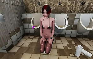 (3dxChat) A sissy night in a public toilet