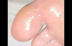 Tongue washing my girls hands