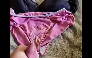 Bbw wife acquires painties and bra cummed on