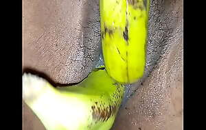 Watch me fuck a handful of banana with peel. Fuck me, I need to pour.