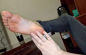 Smelly Trotters Stepmom Made Lick Her Soles - Footjob Distance from Domineering Mummy