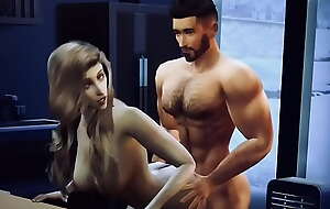 Sims 4 Hunk Fuck Climax with an increment of Cum Inside