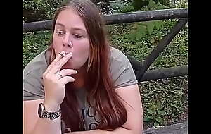 My wife smoking