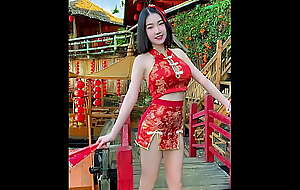 Thai sexy girl jerk off challenge part 3 Chinese dress
