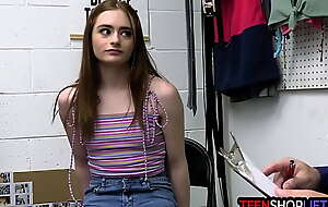 Panties thief teen Reese Robbins gets busted stealing by a LP officer
