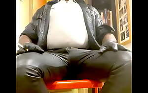 Promo: Black Leather Muscle Daddy Smoke and Wank Session