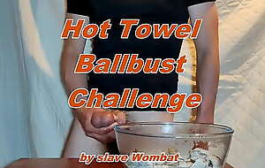 Hot Towel Ballbust Challenge by slave Wombat