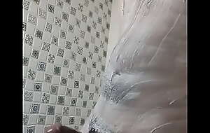 Desi indian hunk rubbing soap on monster dick