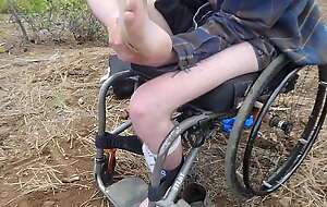 Wheelchair medical fetish catheter demo