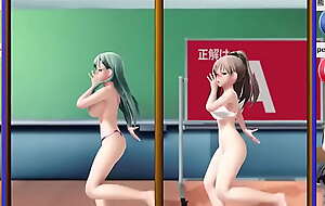 Enf MMD CMNF - A mirror gaming-table makes all two girls' clothes disappear if they get the answer wrong in the quiz, congress them both completely stark naked in public with their huge boobs xxx porn video 3OCmpkf