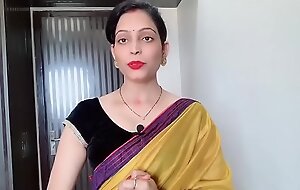 Indian Bhabhi in saree Looking Off colour Hindi Audio