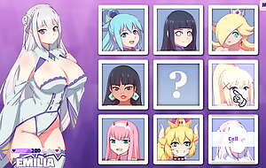 Waifu Hub [PornPlay Parody Manga game] Emilia from Re-Zero couch casting - Part2 Naughty girl plead for so uncomplicated similarly to to deepthroat