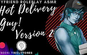 (Version 2) Hot Delivery Guy! Boyfriend Roleplay ASMR. Produce lead on voice M4F Audio Only
