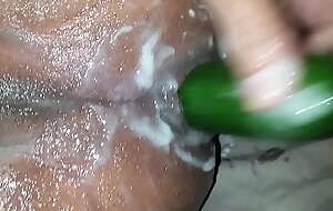 Big ass hole fucking with cucumber infect my anal cream