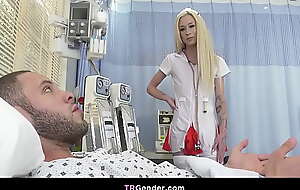 Patient can't get his eyes missing this hot trans nurse - Jenna Gargles