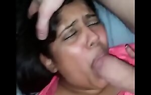 Indian gals gives blowjob and splashes nigh get under one's same breath