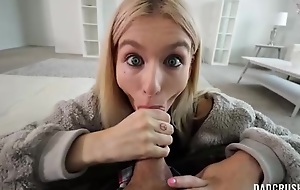 Innocent-looking teen takes stepdad's cock up her asshole