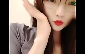Cute Chinese Glasses Girl Live Fuck Cum Go for 10