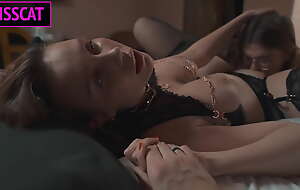 Gorge oneself Gift for Cuck Husband: Hot Wifey Fucks Handyman in Hotel in Front Hubby Holds Hand and Hair