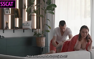 Stepmom Seduces Stepson While Husband’s Away—Will Say no to Naughty Phone Call Throw back a Taboo Fuck?!