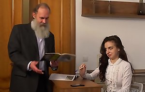 Tricky Old Teacher - Old crammer with their way beautiful natural boobs Milana Witchs
