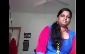 Sexy Mallu Bhabhi Showing Her Obese Breast with an increment of Pussy Helter-skelter Lover