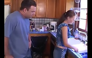 That guy hits unaffected by her stepdaughter more reprisal a violently she's washing dishes