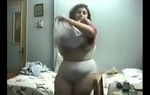 Mature Arab home forth  g-string