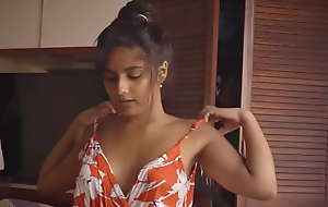 Desi NRI model stripping with shrink from to front of webcam
