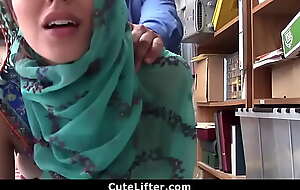 Hijab Wearing teen Blackmailed and Fucked For Stealing