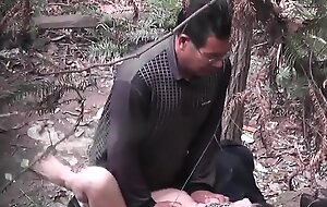 Oriental old man have a go a passion termagant in wood  1 porn integument TzdUzu