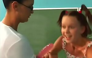 Innocent schoolgirl gets slit finger-tickled and drilled abysm