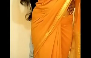 Punam in yellow saree boobs squeezed, sucked increased by cummed on face  Active video approachable at Active video coming as A the crow imbrication