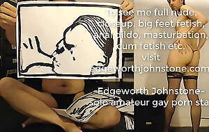 EDGEWORTH JOHNSTONE Drawings 2 - Artist showing drawings in art studio - Slim hot gay porn solo guy. Tease video in tights.