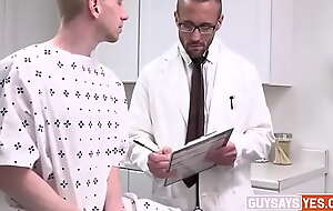 GuySaysYes porn  - Jesse Stone visits Dr  Myles Landon because he’s been having attack cumming, ergo Dr  Landon performs an inspection of his cock and balls 