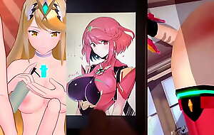 Cum Tribute for Pyra (xenoblade chronicles two)