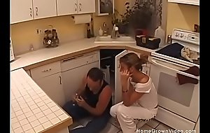 Skinny girl fucks the plumber