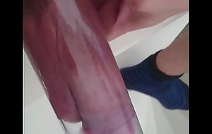 Heavy pumped white dick beyond everything stairs