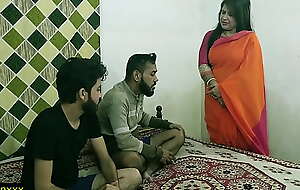 Indian sexy xxx triplet sex! Malkin aunty and two youthful boy sexy sex! clear hindi audio