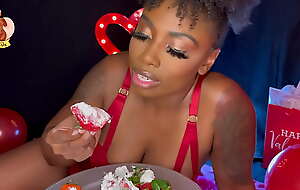 Strawberry Mukbang Ebony Seduction