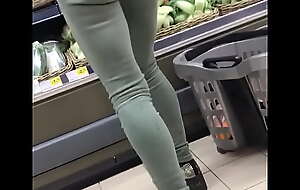 In along to open milf with beautiful legs convenient along to supermarket