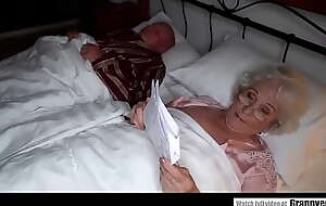 70  granny fucking a hard cock while her retrench is resting