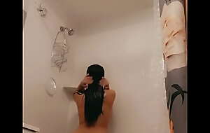 Nude in shower