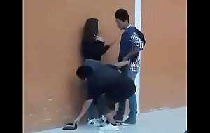 Thresome teen having sex before b before public caught